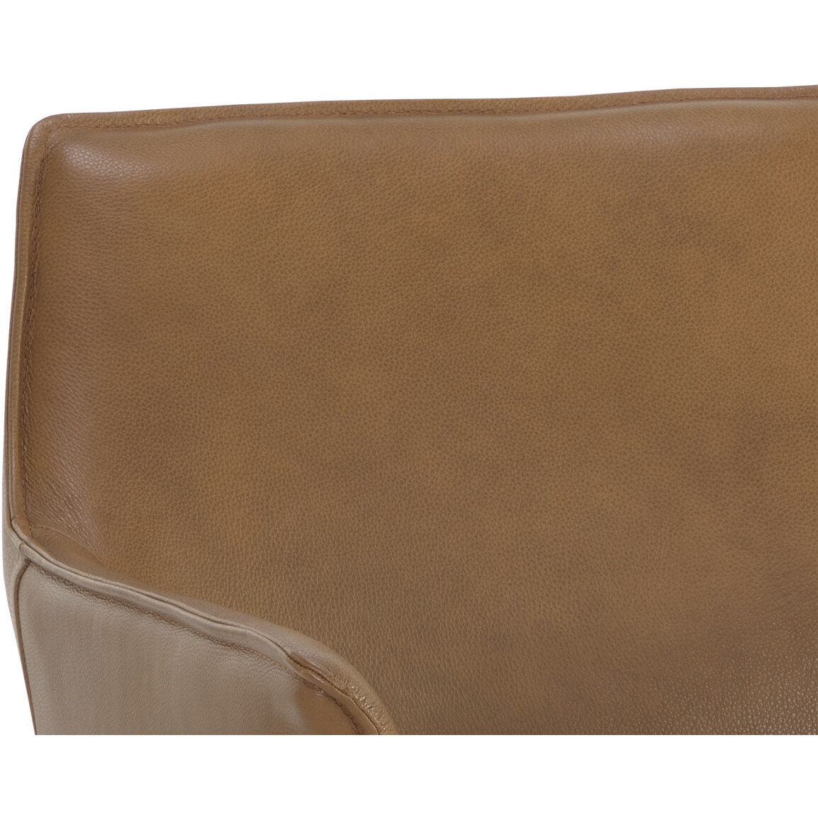 Crosby Missouri Cognac Leather Swivel Lounge Chair, Swivel